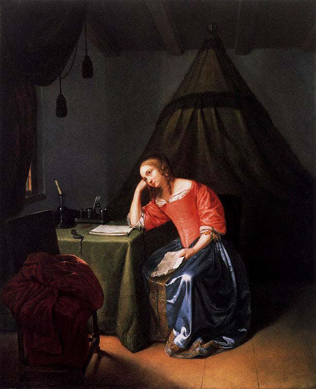 Girl Holding a Letter